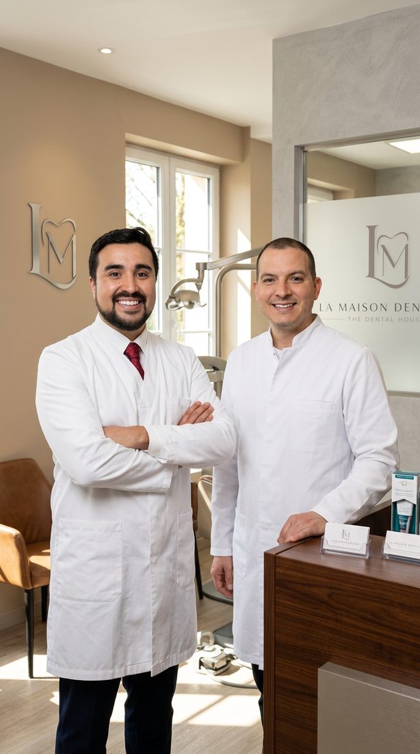 Dr. Sebastian Solano and Dr. Milson Toscano at La Maison Dentaire