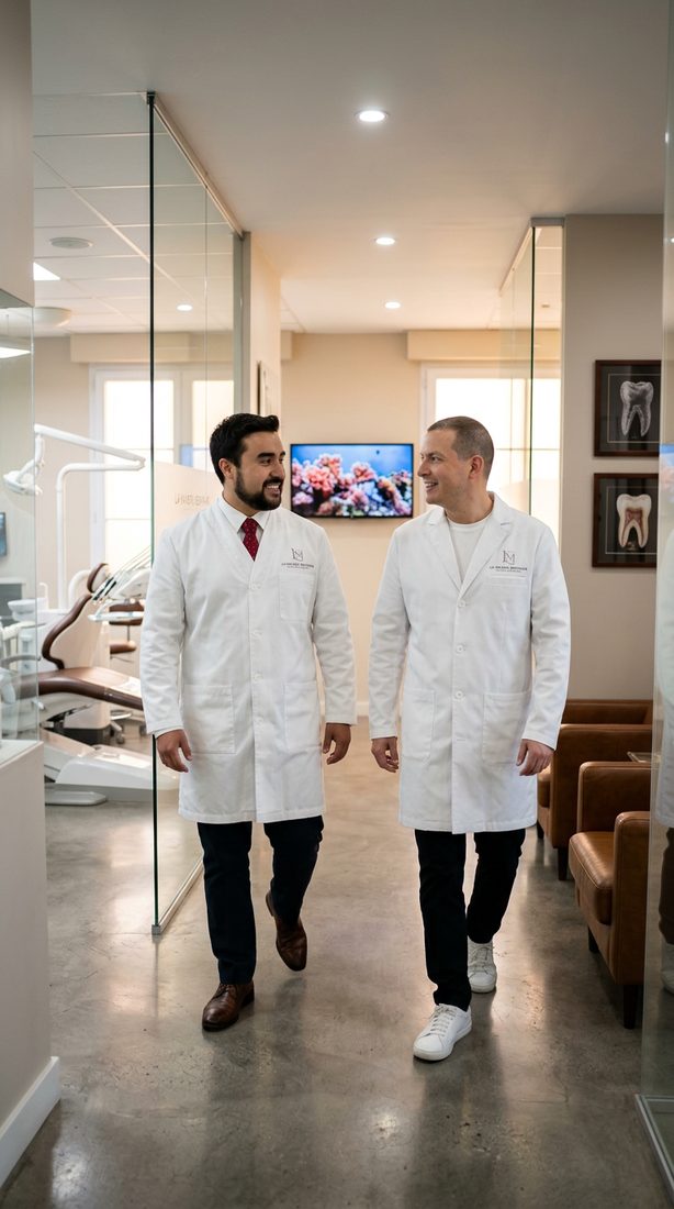 Dr. Sebastian Solano and Dr. Milson Toscano at La Maison Dentaire